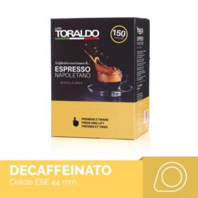 150 CIALDE MISCELA DECAFFEINATO ESE 44MM PODS CAFFE' TORALDO
